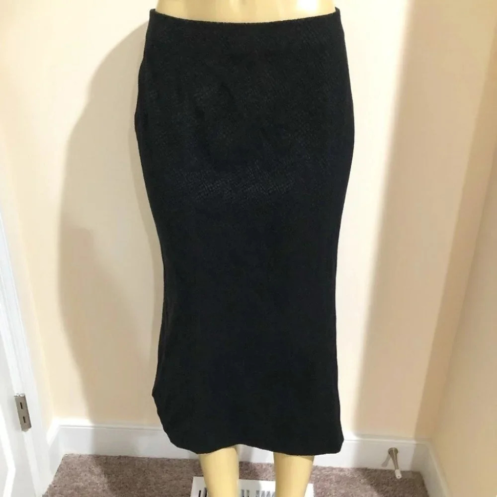 d'aquela Black snake print‎ skirt Size 14 Made in Spain